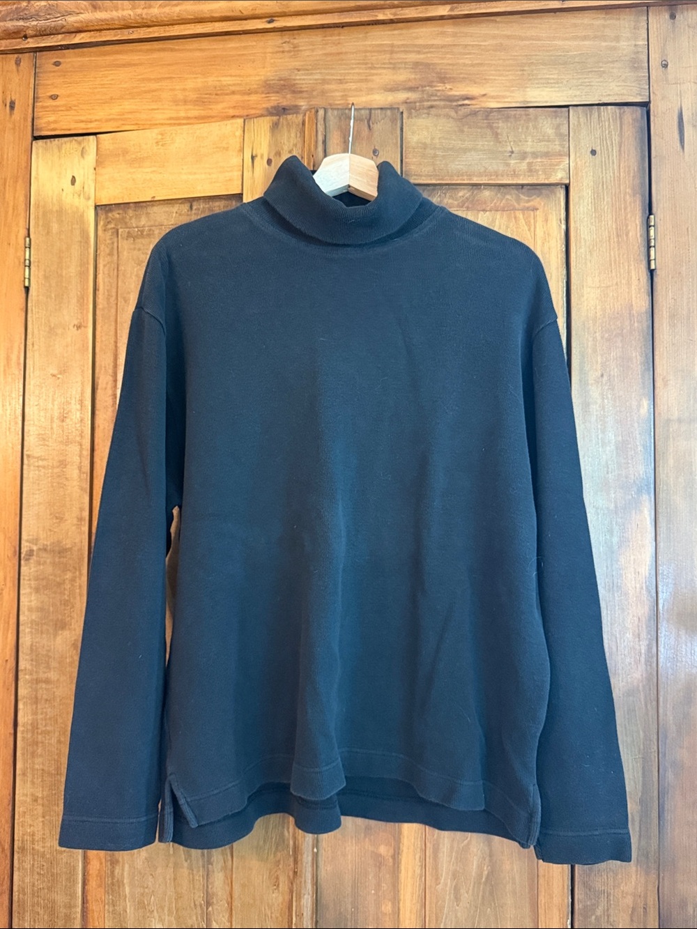 VINTAGE Old Navy Men’s S Black Turtleneck 90s Grunge Gorpcore Eclectic Grandpa